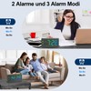 SZELAM Alarm clock, wooden alarm clock for bedroom, 9 RGB