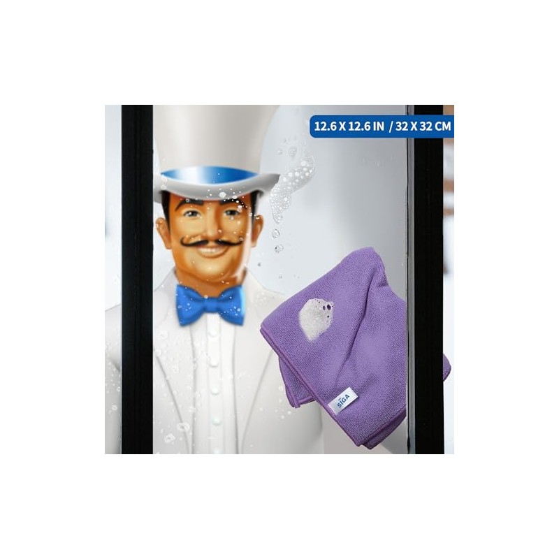MR.SIGA Paños de Limpieza de Microfibra, Toallas de Microfibra Multiusos,