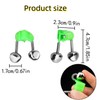 20 Pcs Fishing Rod Alarm Dual Alert Bells Green Silver