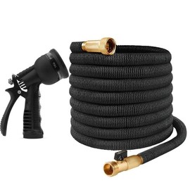50 75 100ft HEAVY DUTY 4X Stronger Deluxe Expandable Flexible Garden Water Hose with 10 Function Nozzles for Yard US:_Green_75 ft