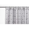 Croydex Grey Medallion Textile Shower Curtain with Hygiene 'N' Clean