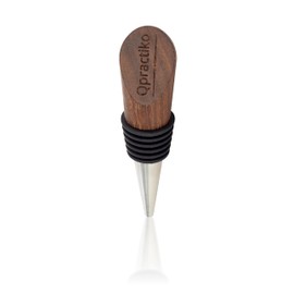 Qpractiko Q031 Wine Stopper Wooden Walnut 6.2 x 3.8 cm