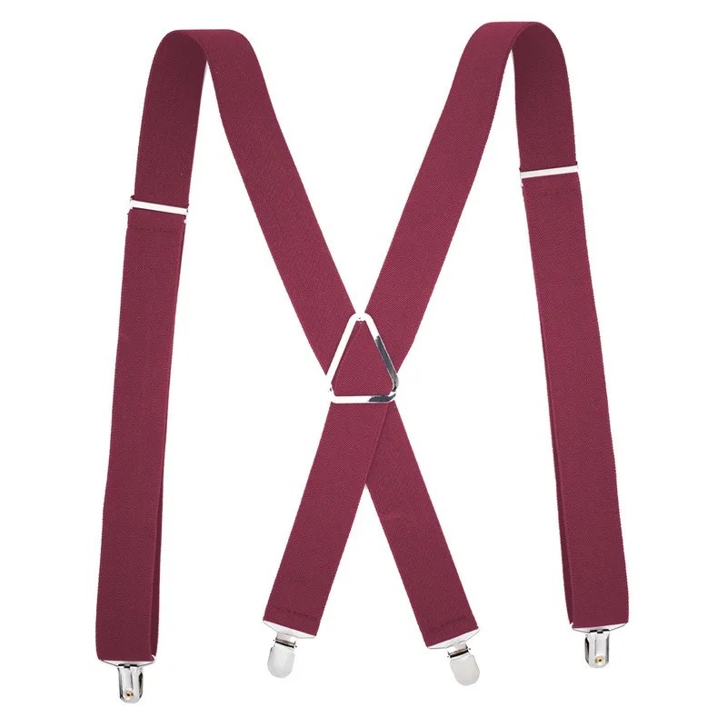 Heavy Duty Suspenders for Men – Adjustable 2-Inch Elastic X-Back