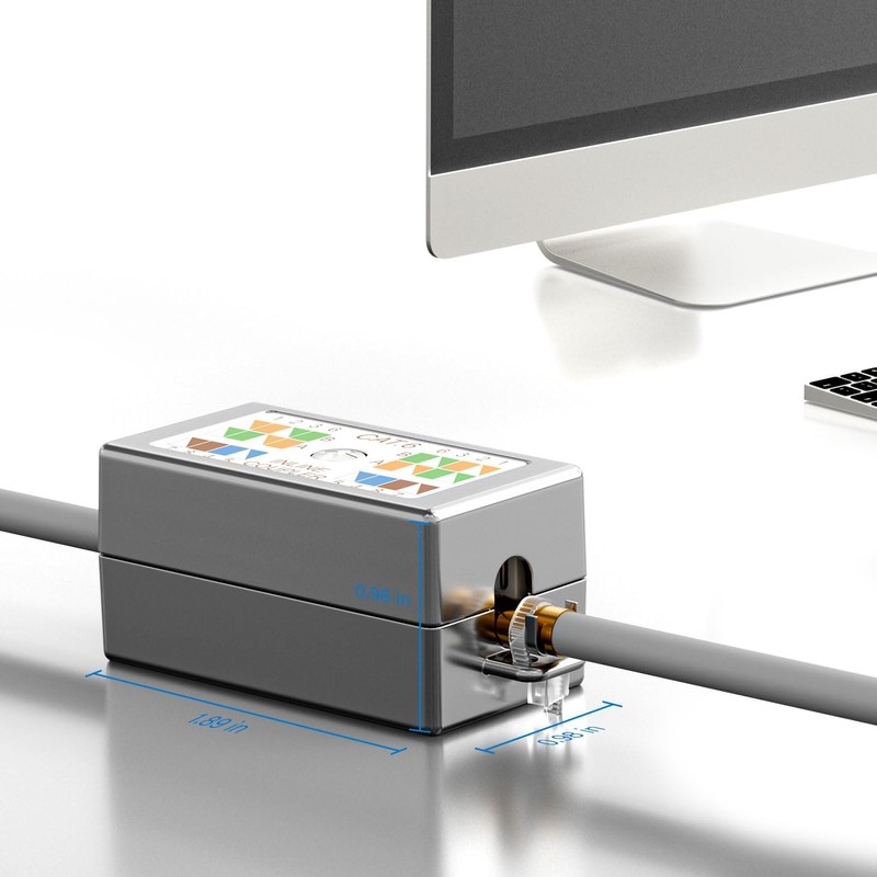 Iwillink 10Gbps Shielded Ethernet Junction Box,Cat6 Junction Box, Punch Down