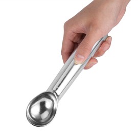 Cuchara para Helado Antifeeze de Metal Portátil, 3 Tipos, Herramienta de Cocina, Nueva Cuchara para Helado de Metal (Superficie brillante)