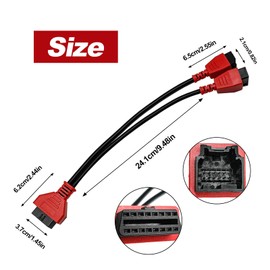 SYudwen 12+8 Pin OBD2 Adapter Cable Compatible with JScan, Fit for Coding and Programming, Chrysler FCA Vehicles for Diagnostic, SGW Bypass Cable