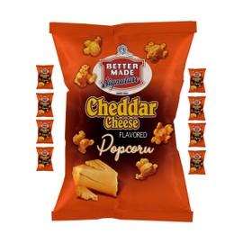 Better Made Special Popcorn (8) x Bags 2.5-2.75oz Each (Pack of 8) (CHEDDAR CHEESE) - Adult Bulk Snacks, Kids Lunch, Delicious Cheddar Cheese Flavorerd Popped Popcorn, Family Owned Since 1930