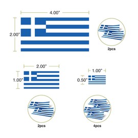 Desert Cactus Greece Country Flag Sticker Decal Variety Size Pack 8 Total Pieces Kids Logo Scrapbook Car Vinyl Window Bumper Laptop V