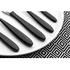 Grunwerg 2CS650BK Yin & Yang Coffee Spoons, Stainless Steel, Black