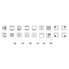 Cooker Sticker Set Cooker Symbols to Stick On (RPt5/1) (6mm)