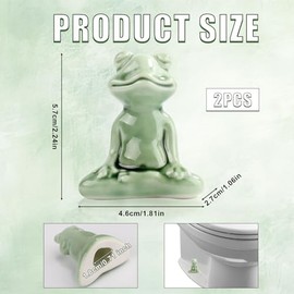 2pcs Ceramic Toilet Bolt Covers, Frog Toilet Bolt Covers Toilet Bolt Caps Toilet Bolt Covers Decorative for Bathroom Decor, Easy to Install