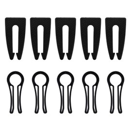 10pcs Gas Stove Knob Locks, 2 Designs Oven Knob Covers Portable Child Safety Stove Guard Proof Covers for Baby Pets Home Kitchen School Restaurants (Black)