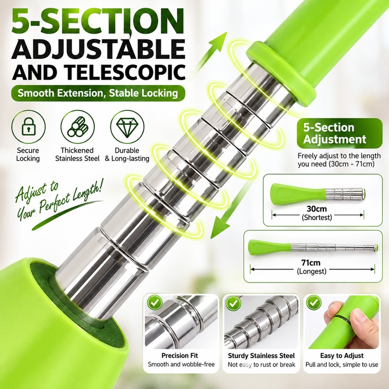 Telescopic Shoe Horn for Easy Shoe Wearing – Adjustable Stainless