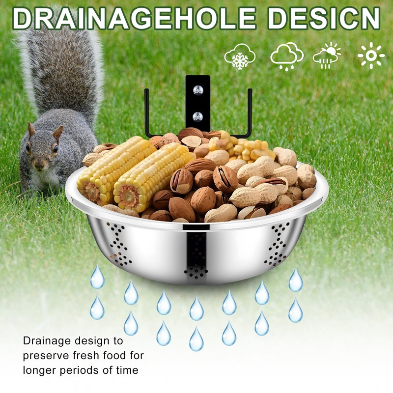 Zliiesns Metal Squirrel Feeders for Outside,Squirrel House for Outdoors, Durable