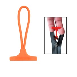 T-Zippuller - Pack of 10 - Zipper Aid for Clothes and Bags - Ideal for Arthritis, Rheumatism and Hand Restricted Function (Orange)