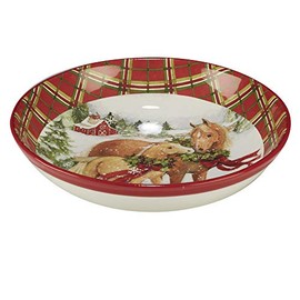 Christmas on the Farm Serving/Pasta Bowl 13.25" x 3", Multicolor (22804)