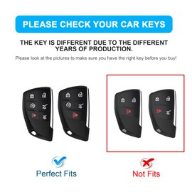 JUNJIA WU - Funda para llavero Chevy con llavero de TPU de alta calidad compatible con Chevy Tahoe Suburban 2021-2024, s-blanco, suitable