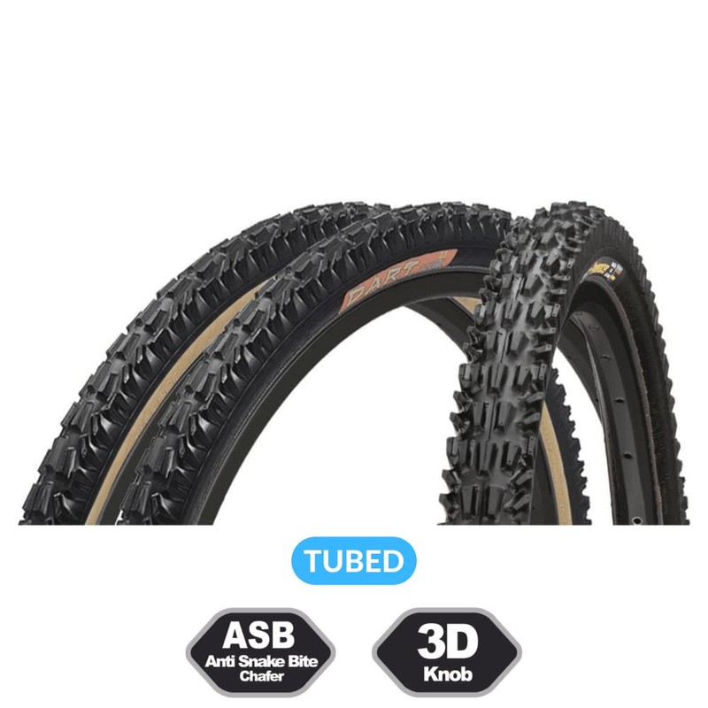 Panaracer Adult Dart Classic MTB Folding Tyre - Black, 26