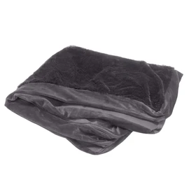 Furhaven Replacement Dog Bed Cover Plush & Velvet L Shaped Chaise, Machine Washable - Platinum Gray, Jumbo Plus (XX-Large)