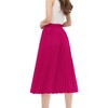 GOOBGS Women's Pleated A-Line High Waist Swing Flare Midi Skirt