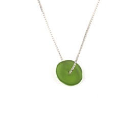 Sea Glass Necklace, Sea Water Necklace (Emerald Green), Sea Glass Jewelry for Women Using Recycled Material, Teacher Christmas Gifts, Birthday, Best Mothers Day Gifts For Mom, Grandmother