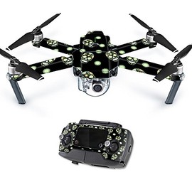 MightySkins Skin Compatible with DJI Mavic Pro Quadcopter Drone - Nighttime Skulls | Protective, Durable, and Unique Vinyl Decal wrap Cover | Easy to Apply, Remove | Made in The USA