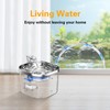 Cat Water Fountain for Drinking, 2L/67oz Transparent Cat Water Fountain,