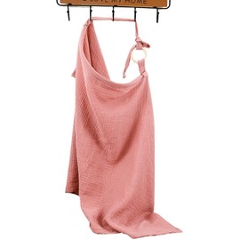 Nursing Cover for Breastfeeding, Summer Breathable Cotton Adjustable Breastfeeding Cover for Mom Mother, Multi-use Carseat Canopy Nursing Apron