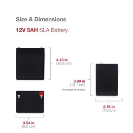 Compatible with Razor E100 E125 E150 Crazy Cart, Power Rider 360 Electric Scooter Battery 12V 5AH - 2 Pack High Performance and Rechargeable(This Will Not fit The E100 Power Core) Beiter DC Power