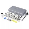 ZISTEL 40-Piece Ratchet Wrench Socket Tool Set METRIC/SAE 1/4" &