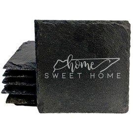Tennessee Home Sweet Home Coasters - Square Slate - set of 4