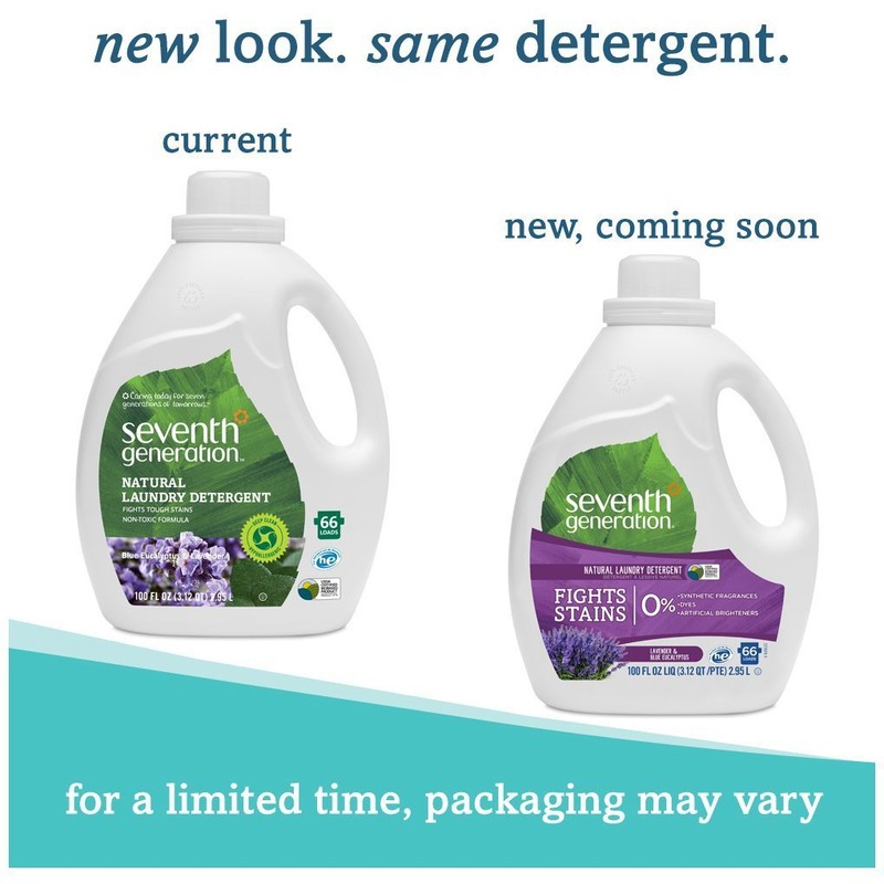 Seventh Generation Liquid Laundry Detergent, Fresh scent, Lavender, 100 Fl