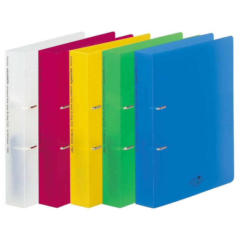 Lihit Lab F5021-1 Ring File, D-Shaped, A4, Milky