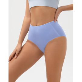 INNERSY Women's Seamless No Show Underwear Quick Dry Panties Nylon Briefs 3-Pack(Sky Meadow,X-Large)