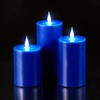 Windshell Blue Flickering Flame Candles (Blue LED Light Source), 3D