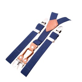 Jixin4you Suspenders, Boys, Girls, Boys, Girls, Unisex, Kids, Durable, Kids, Solid, Fashionable, Present, Casual, Adjustable, Y-Shaped, Elastic, Hanging Band, Popular, Navy I Type A