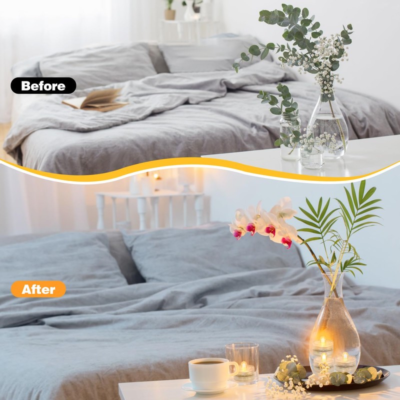 KOABY 12 Pack Submersible LED Lights, Waterproof Tea Lights Flameless