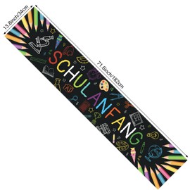 Lemicin Table Runner First Day of School Table Runner Decoration for School Child School Start School Party Decoration 35 x 180 cm