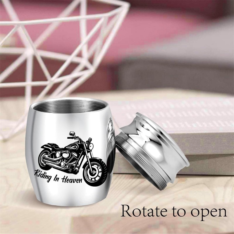 CREATCABIN Motor Cycle Urn Small Cremation Urns Keepsake Column Alloy