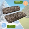 Bulopur 2 PCS Golf Cart Seat Cover Leopard Print Golf