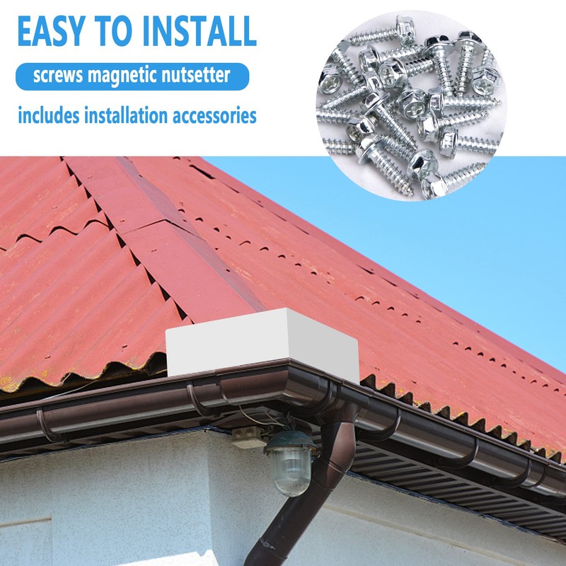 4 Pcs Gutter Valley Splash Guards,Rain Gutter Valley Roofing Gutter