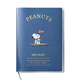 Sanrio 456128 B6 2025 Planner (Ruled Type), Snoopy, Diary, Begins October 2024, Planning Stickers/Bookmark Included
