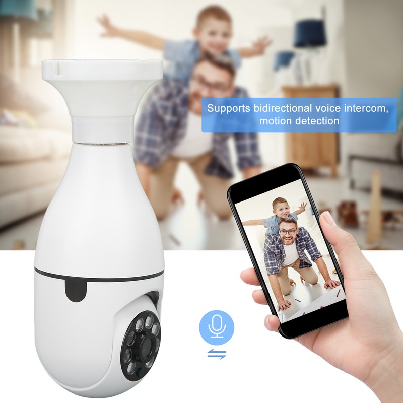 Security Camera WiFi 1080P 2.4GHz 360 Degree E27 Motion Detection