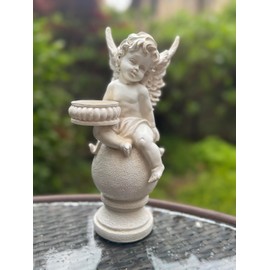 Aeisage Angel Candle Holder in Pairs Resin Angel Statue Height 10" Angels Figurine Candleholder Craft Ornaments for Home Church Wedding Deco Great