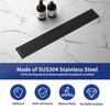 Bernkot Linear Shower Drain 18", 304 Stainless Steel Floor Drain