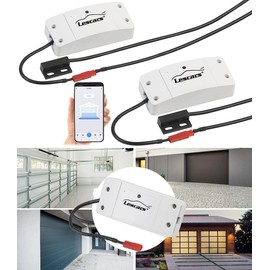 Lescars WLAN garage door opener: set of 2 WLAN garage door control with app, timer and countdown function (WLAN garage door opener, garage opener, radio remote control)