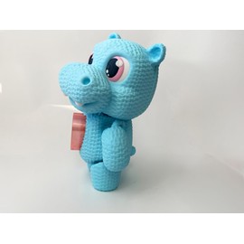 Big Light Up Heart Love Valentines Day Hippo 3-D Printed Fidget