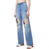 PAOLA RIBONI Baggy Mid Waisted Wide Leg Jeans for Woman