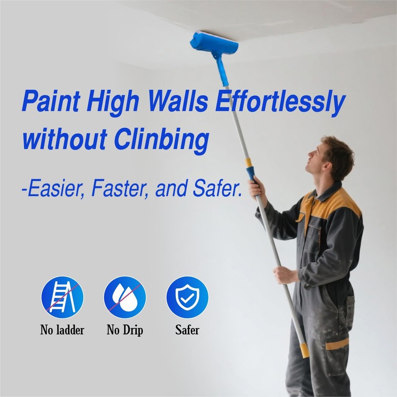 Nichiyo 4 Pcs 10 Inch Ceiling Paint Roller with Shield