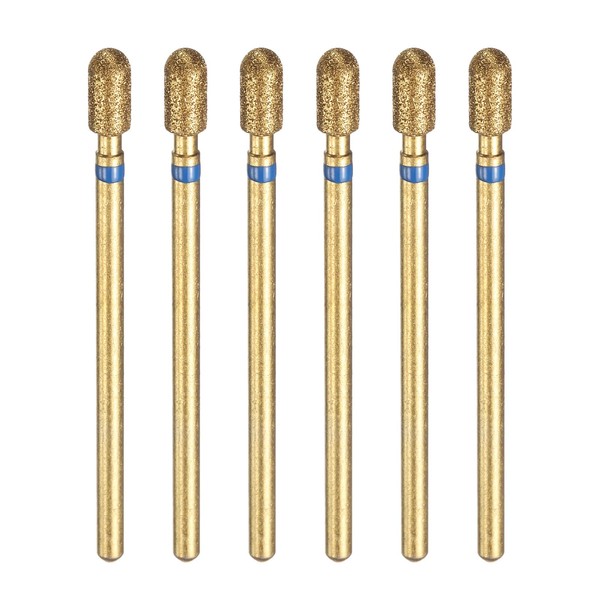 HARFINGTON 6pcs 120-140 Grits Diamond Grinding Bit 3.5mm Cylindrical Ball